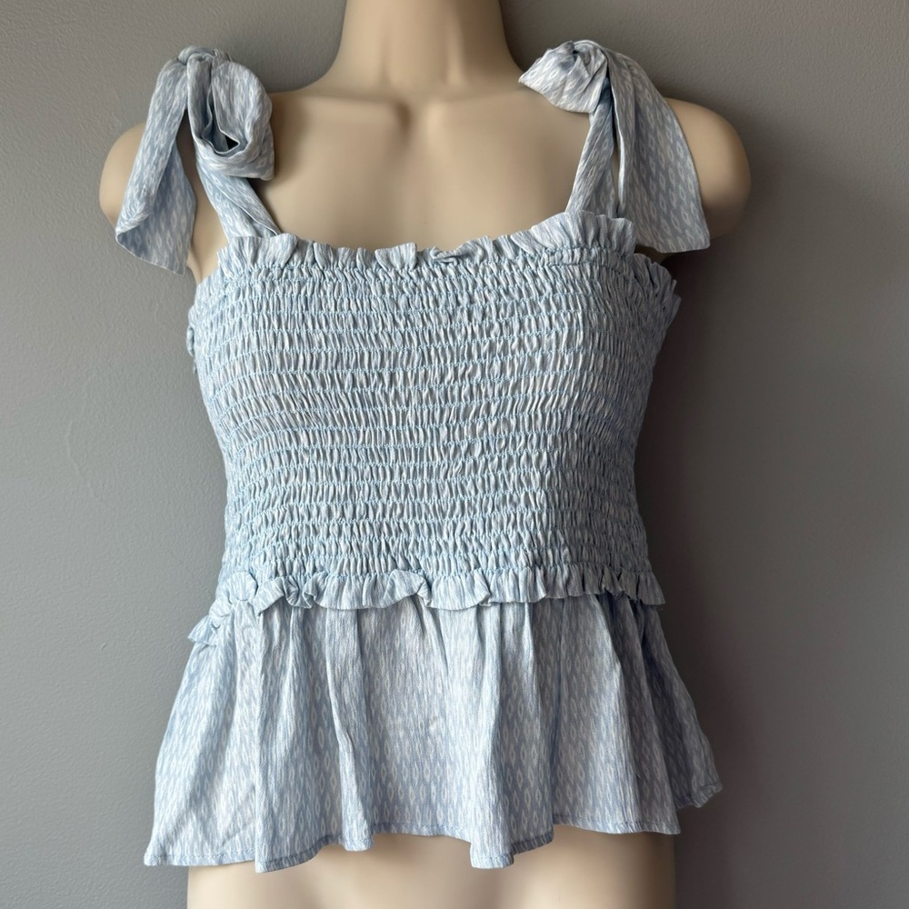 Bow Tie Straps Peplum Tank Top